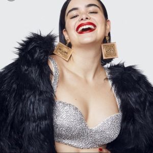 Moschino H&M rhinestone bustier bra NWT 38